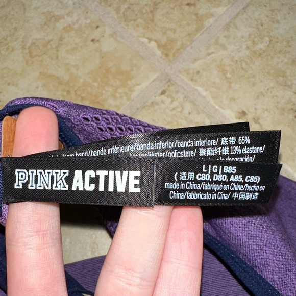 Purple Sports Bra (PINK) - Picture 6 of 6